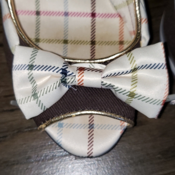 Coach Twirling Cork Slingback Peeptoe Wedge Pump 7 - Picture 4 of 11